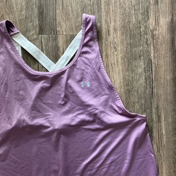 Under Armour Light Purple Strappy Tank Top Sz L - Picture 2 of 4